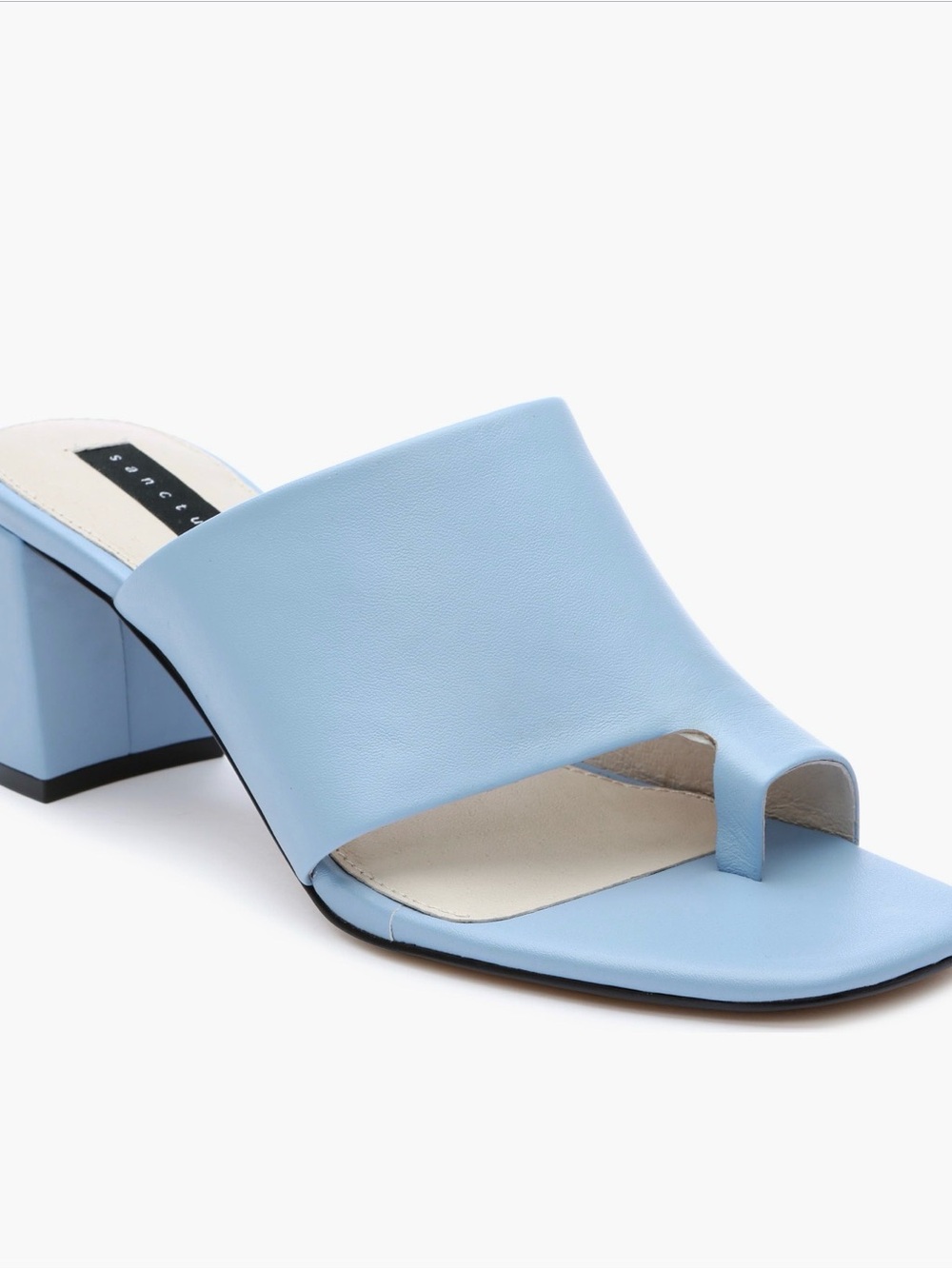 Baby Blue Leather Sandals, size 7.5